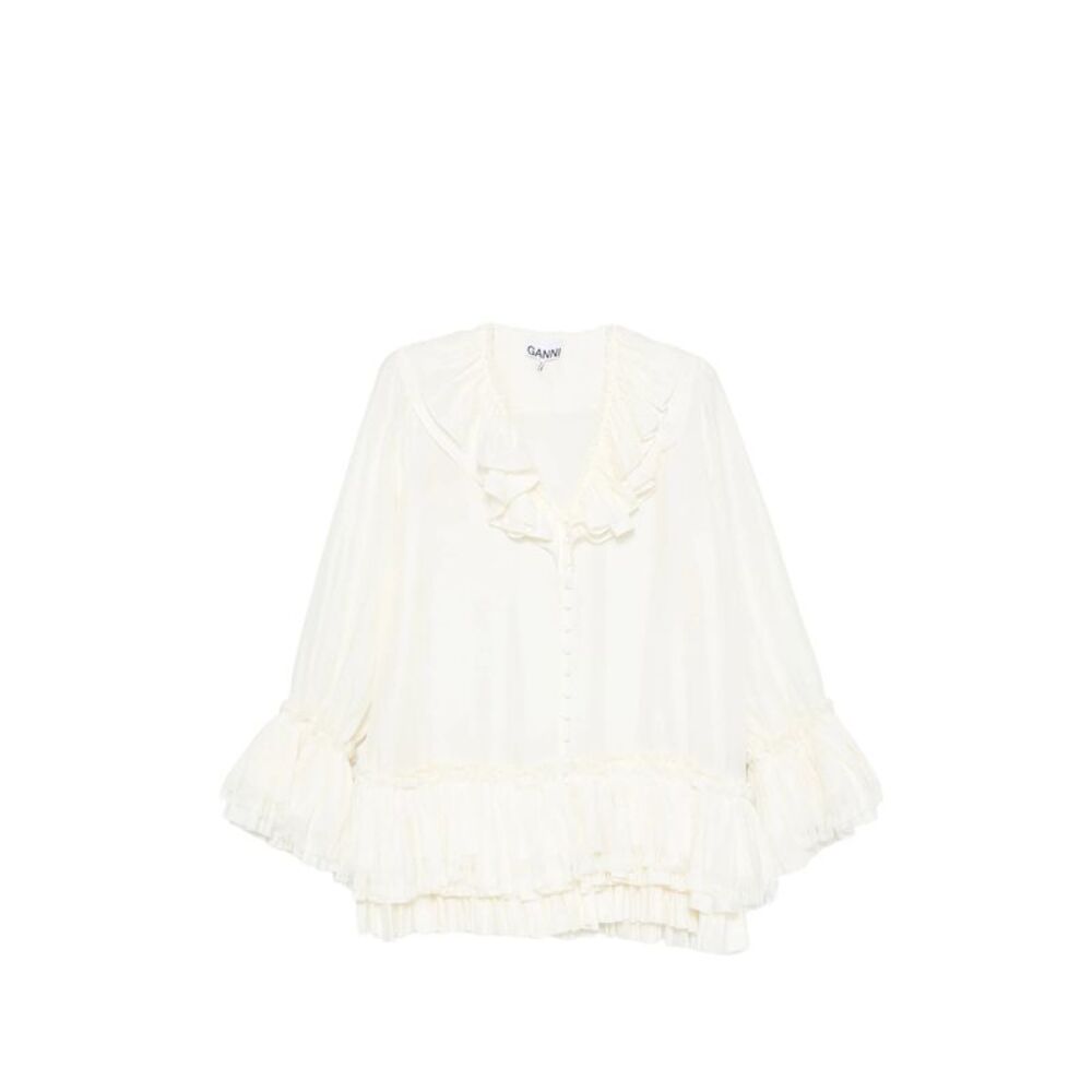 Ganni White Tops - Blouses Women